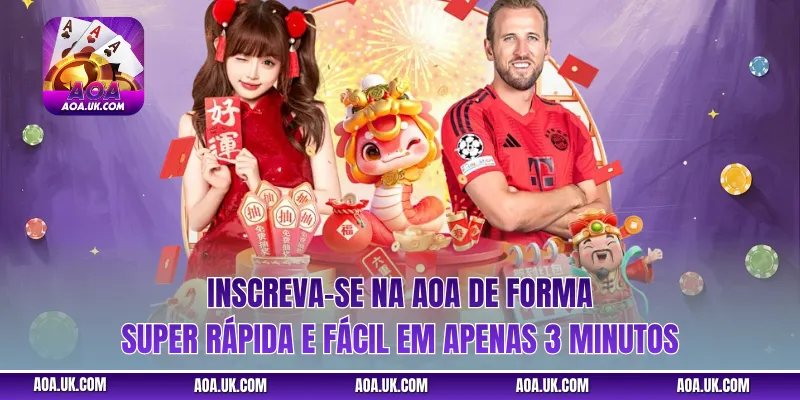 Inscreva-se na AOA de forma super rápida e fácil em apenas 3 minutos