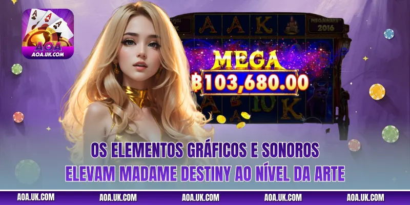 Os elementos gráficos e sonoros elevam Madame Destiny ao nível da arte