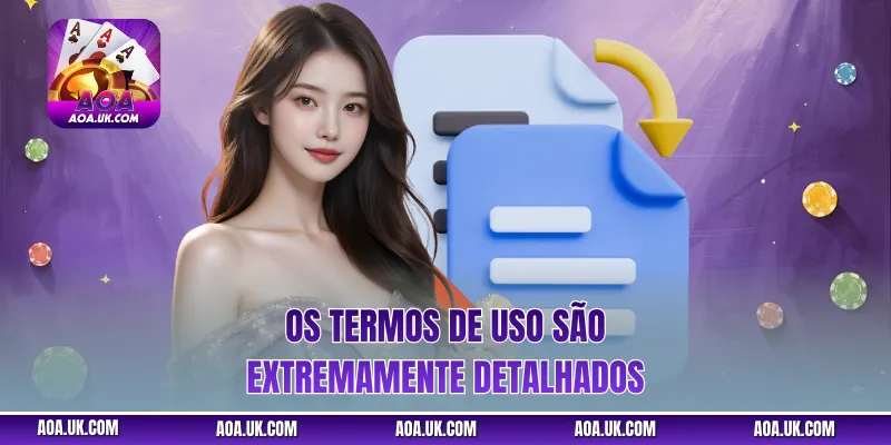 Os Termos de Uso são extremamente detalhados